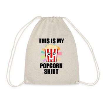 Popcorn Chef Ironic Saying Manger du maïs - Sac de sport léger - nature - Devant