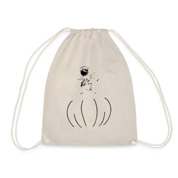 Astronaute chevauche Pumpkin Halloween Space Vector - Sac de sport léger - nature - Devant