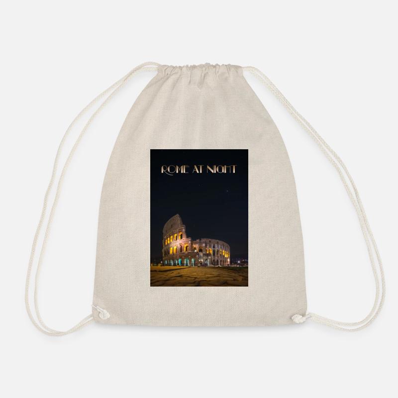 Colosseum at night - Drawstring Bag - nature
