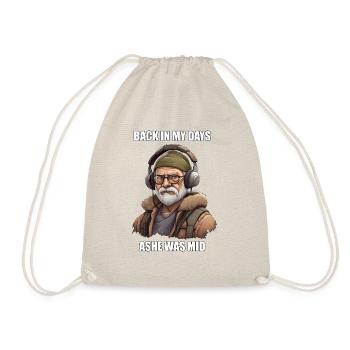 Grumpy Gamer Grandpa Ashe Mid - Turnbeutel - Natur - Vorne