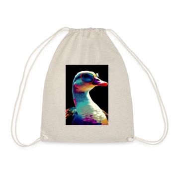 Goose with Sunglasses - Turnbeutel - Natur - Vorne