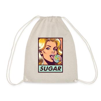 retro sugar girl - Drawstring Bag - nature - Front