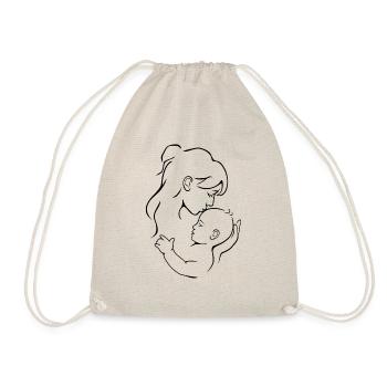 Mama küsst ihr Baby - Turnbeutel - Natur - Vorne