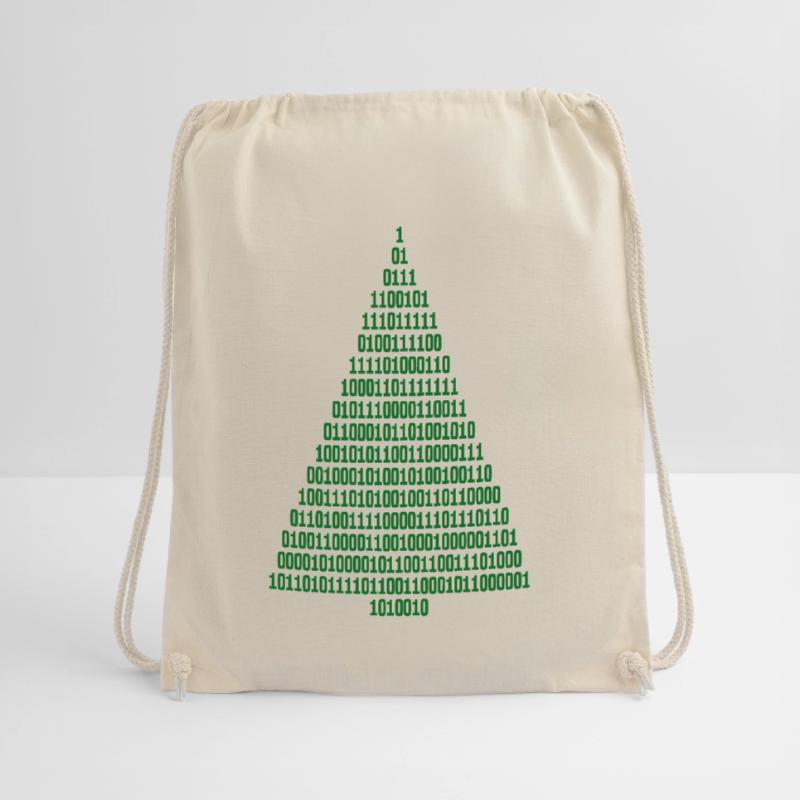 Christmas Christmas Tree Binary Code Computer Scientist Drawstring Bag