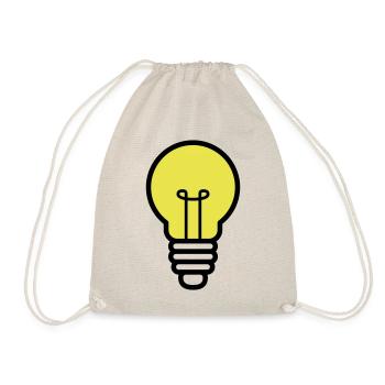 Glühbirne Lampe Idee Icon Vektor - Turnbeutel - Natur - Vorne