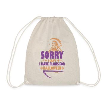 Sorry I can't I have plans for Halloween - Drawstring Bag - nature - Front