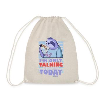 I'm Only Talking To My Pizza Today Sloth - Drawstring Bag - nature - Front