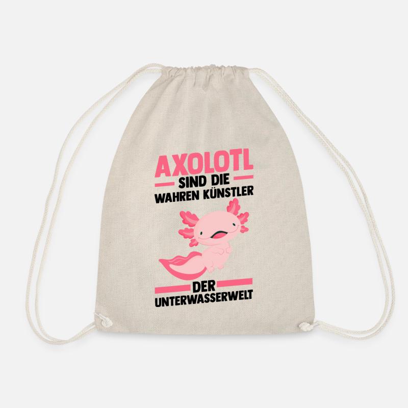 Axolotl - Turnbeutel - Natur