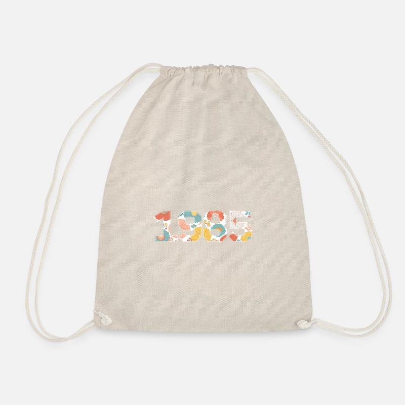 Floral 1985 - 40th Anniversary - Drawstring Bag - nature