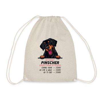 Ohne Pinscher ist alles doof - Turnbeutel - Natur - Vorne