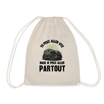 tu peux aller vite mais je peux aller partout - Sac de sport léger - nature - Devant