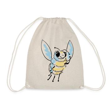 Happy bee - vector graphic design - Drawstring Bag - nature - Front