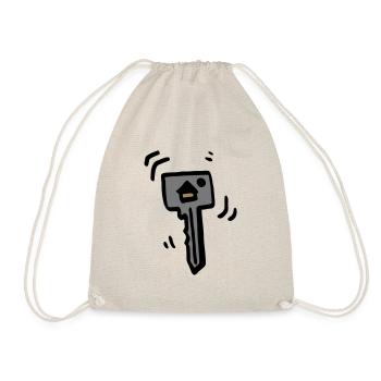 House key metallic - Drawstring Bag - nature - Front