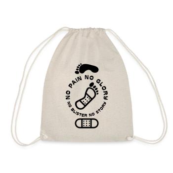 No Pain No Glory XXXIX 039 Black - Drawstring Bag - nature - Front