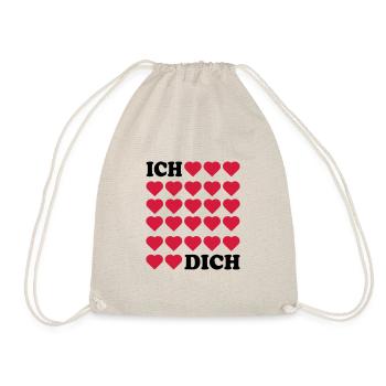 I love you - Drawstring Bag - nature - Front