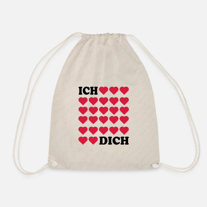 Ich liebe Dich - Turnbeutel - Natur