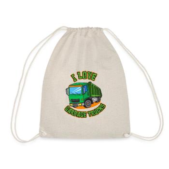 Garbage Truck Love Garbage Collection Child Boy I Gift - Drawstring Bag - nature - Front