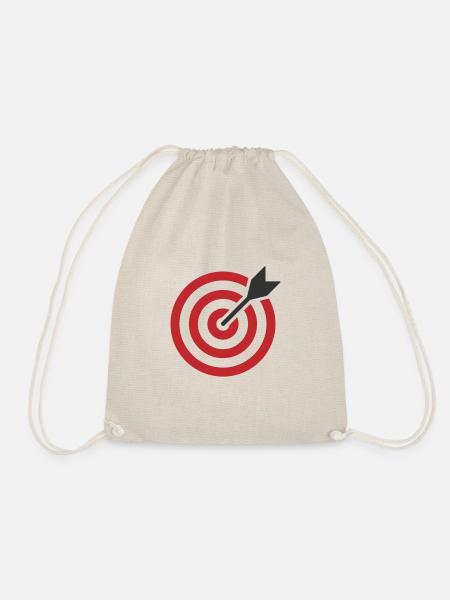 Bullseye Target Logo Symbol - Drawstring Bag - nature