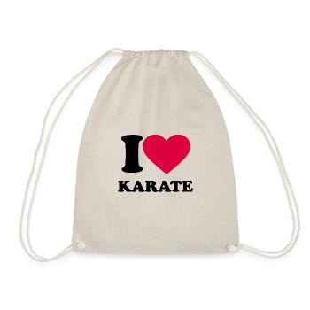 I LOVE Karate - Drawstring Bag - nature - Front