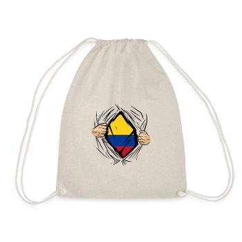 Drapeau de la Colombie Vintage Drapeau colombien - Sac de sport léger - nature - Devant