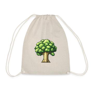 Brokkoli Pixel Gamer - Turnbeutel - Natur - Vorne