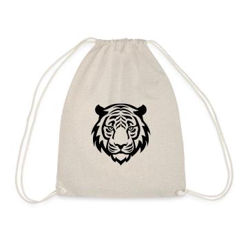 Tiger head - Drawstring Bag - nature - Front