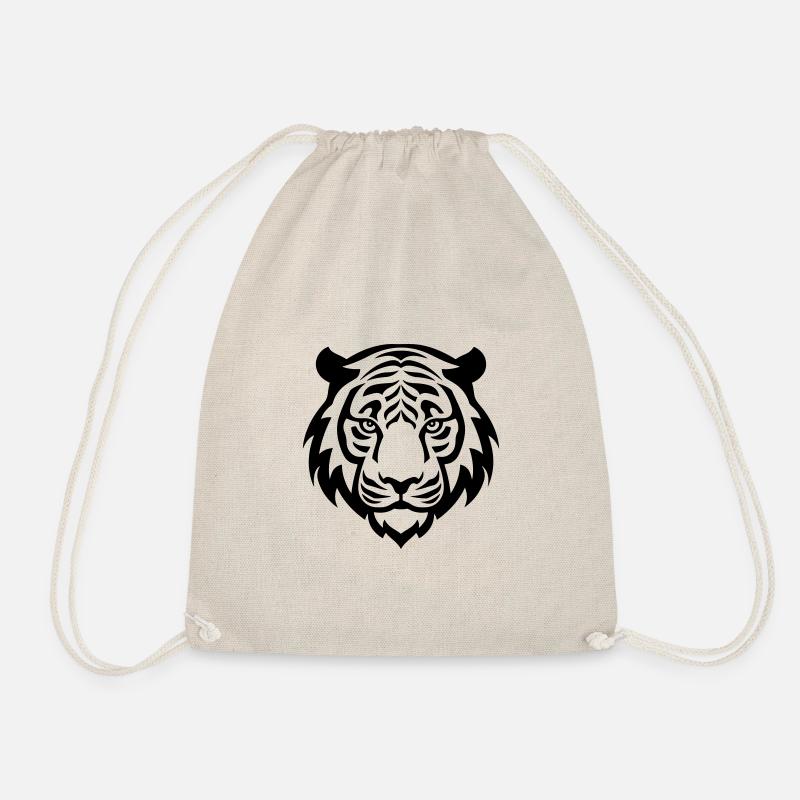 Tiger Kopf - Turnbeutel - Natur