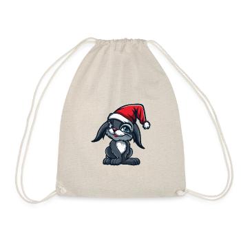 Hase Weihnachten - Turnbeutel - Natur - Vorne