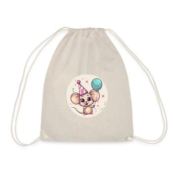 Bande dessinée d’anniversaire de souris - Sac de sport léger - nature - Devant