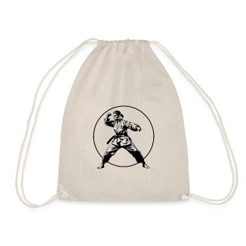 Karate Silhouette - Drawstring Bag - nature - Front