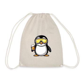 Pinguin Ski Bier - Turnbeutel - Natur - Vorne