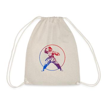 Karate Silhouette Colorful - Drawstring Bag - nature - Front
