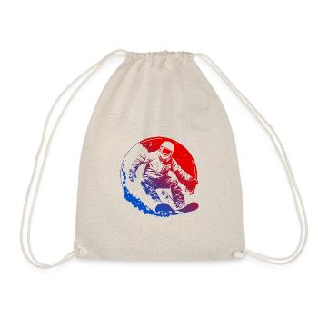 Silhouette de snowboard colorée - Sac de sport léger - nature - Devant