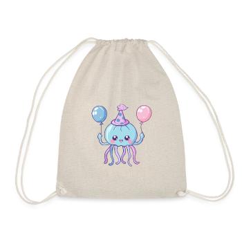 Jellyfish Birthday Baby - Drawstring Bag - nature - Front
