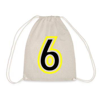 6 Number College - Drawstring Bag - nature - Front