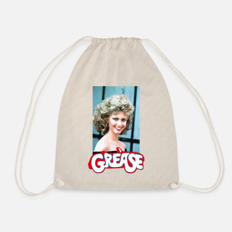 Grease Sandy Olsson Logo Mit Auto - Turnbeutel - Natur