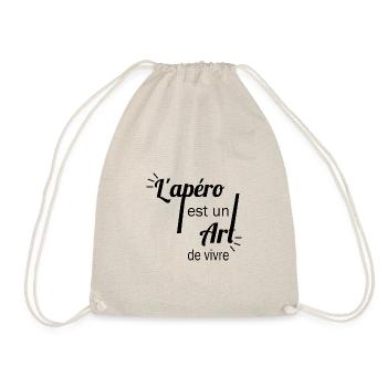 L'apéro est un art de vivre t-shirt homme cadeau - Sac de sport léger - nature - Devant