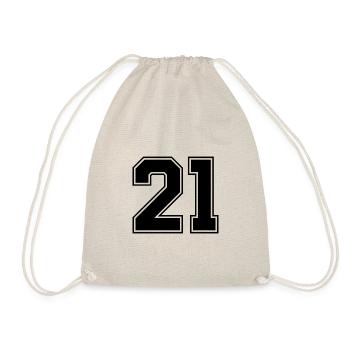 21 number jersey - Drawstring Bag - nature - Front