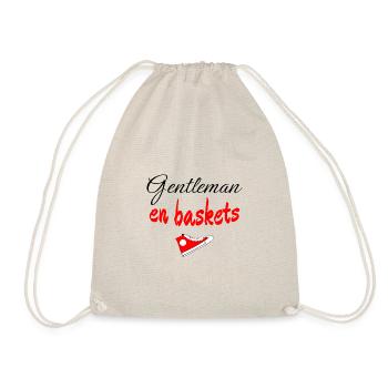 Gentleman en baskets. Cadeau Homme humour - Sac de sport léger - nature - Devant