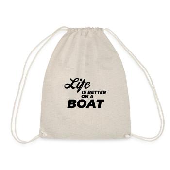 life is better on a boat captian - Turnbeutel - Natur - Vorne
