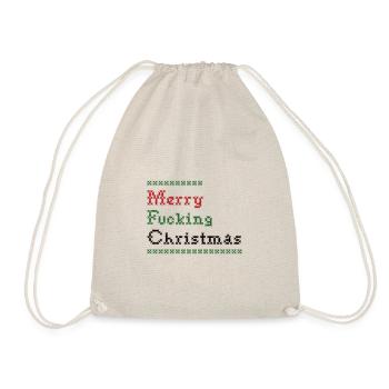 Merry Fucking Christmas - Turnbeutel - Natur - Vorne
