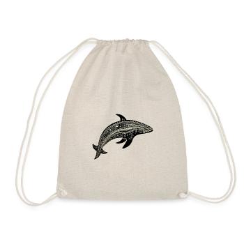 Bogolanfini whale 1 - Sac de sport léger - nature - Devant