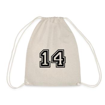 14 Numéro de numéro - Sac de sport léger - nature - Devant