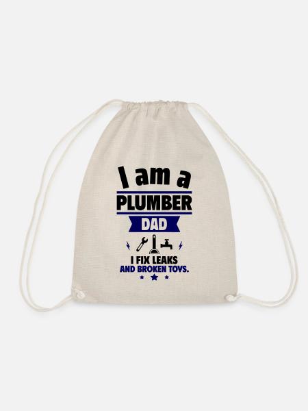 Papa Klempner,Geschenk für den Vatertag - Turnbeutel - Natur