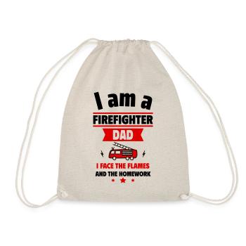 Dad Firefighter Father's Day Gift - Drawstring Bag - nature - Front