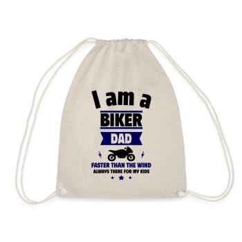 ich bin ein Biker-Papa, Vatertagsgeschenk - Turnbeutel - Natur - Vorne