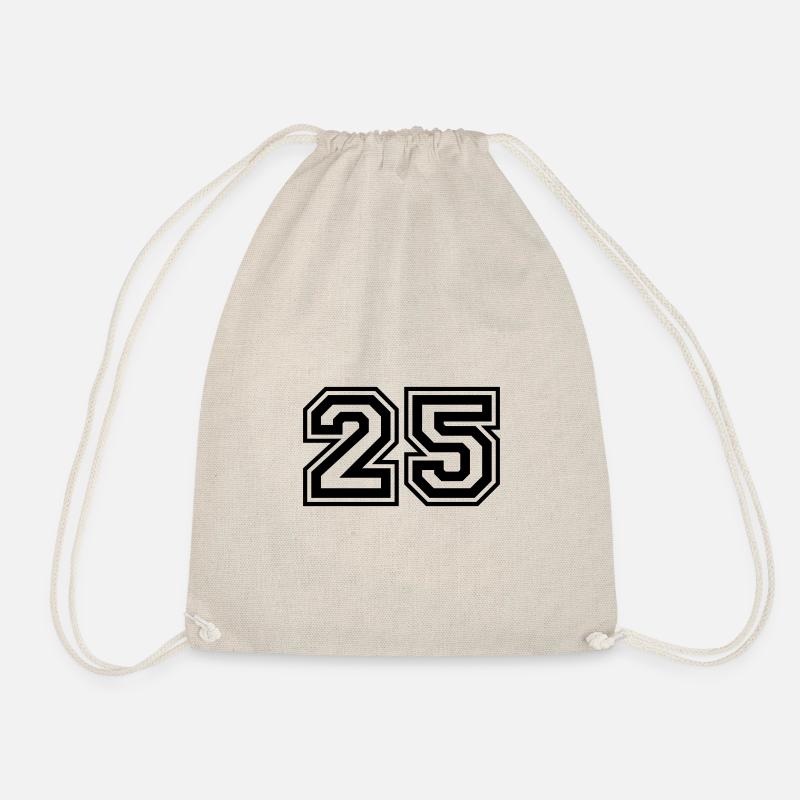 25 Number number - Drawstring Bag - nature