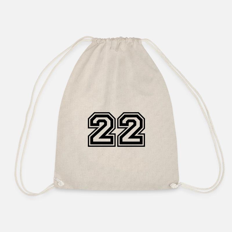22 Number number - Drawstring Bag - nature