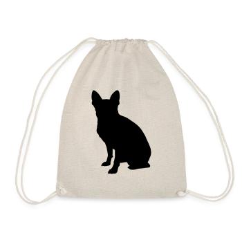 Vektor Hund Silhouette - Turnbeutel - Natur - Vorne