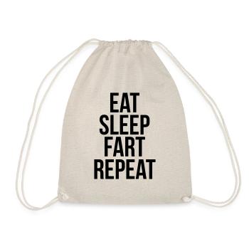 eat sleep fart repeat - Turnbeutel - Natur - Vorne